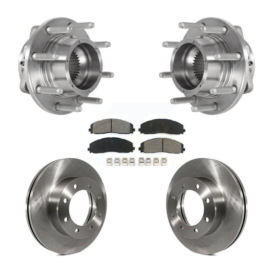 Hub Bearing Disc Brake Rotor & Pad Front Kit For Ford F-350 Super Duty F-250 4WD