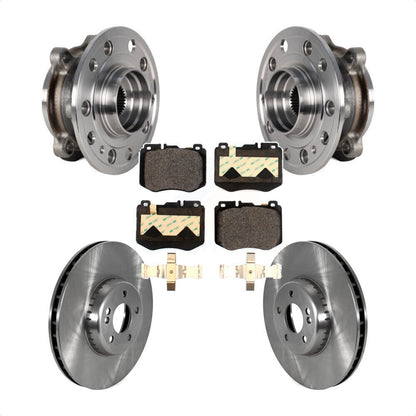 Hub Bearing Assembly Disc Brake Rotor Pads Front Kit For Mercedes-Benz C300 C400