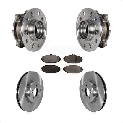 Hub Bearing Disc Brake Rotor Pads Front Kit For 2015-2021 Mercedes-Benz C300 AWD