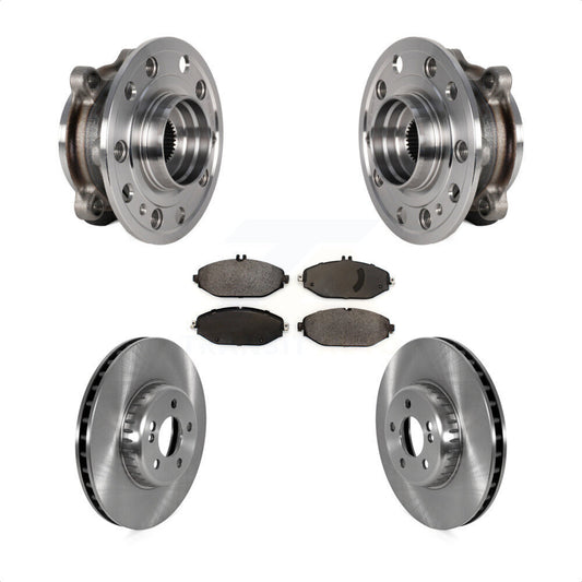 Hub Bearing Disc Brake Rotor Pads Front Kit For 2015-2021 Mercedes-Benz C300 AWD