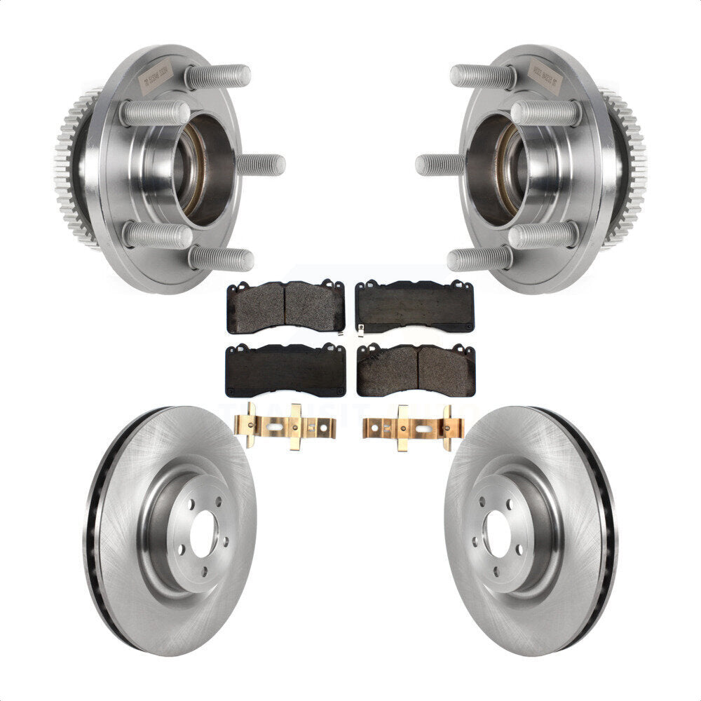 Hub Bearing Disc Brake Rotor & Pad Front Kit For Ford Mustang With Brembo Brakes