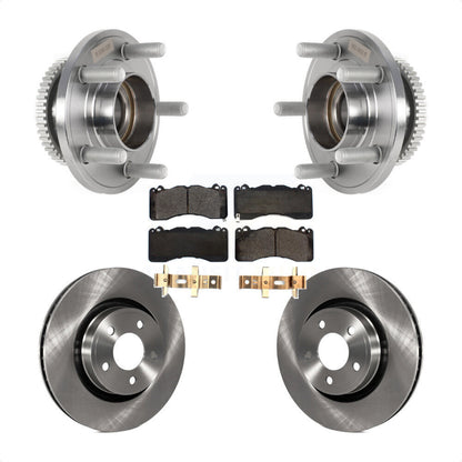 Hub Bearing Brake Rotor Pads Front Kit For 15 Ford Mustang V6 With Brembo Brakes