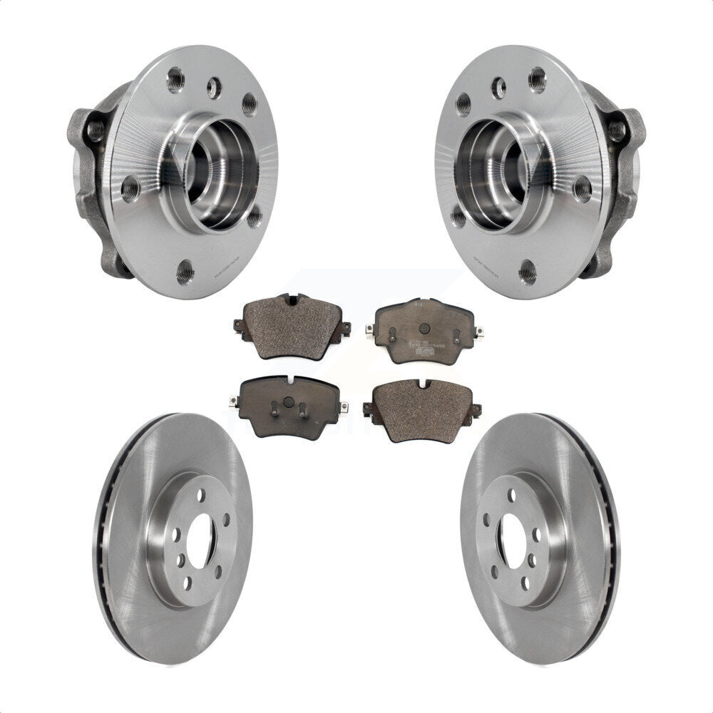 Hub Bearing Disc Brake Rotor & Pads Front Kit For Mini Cooper Countryman Clubman