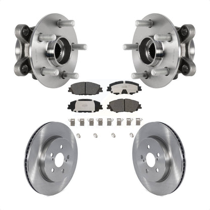 Hub Bearing Assembly Brake Rotor & Pads Front Kit For Toyota Corolla Prius Prime