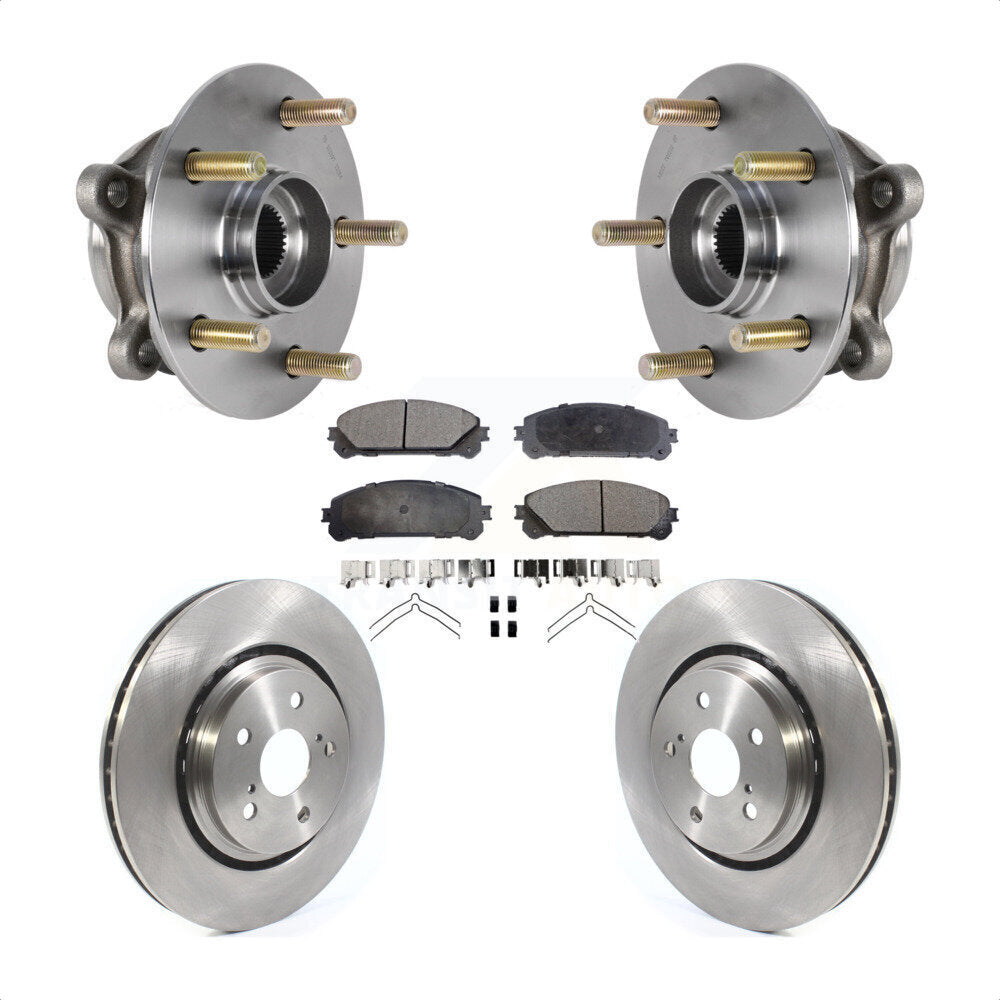 Hub Bearing Disc Brake Rotor Pad Front Kit For Lexus RX350 RX450h RX350L RX450hL