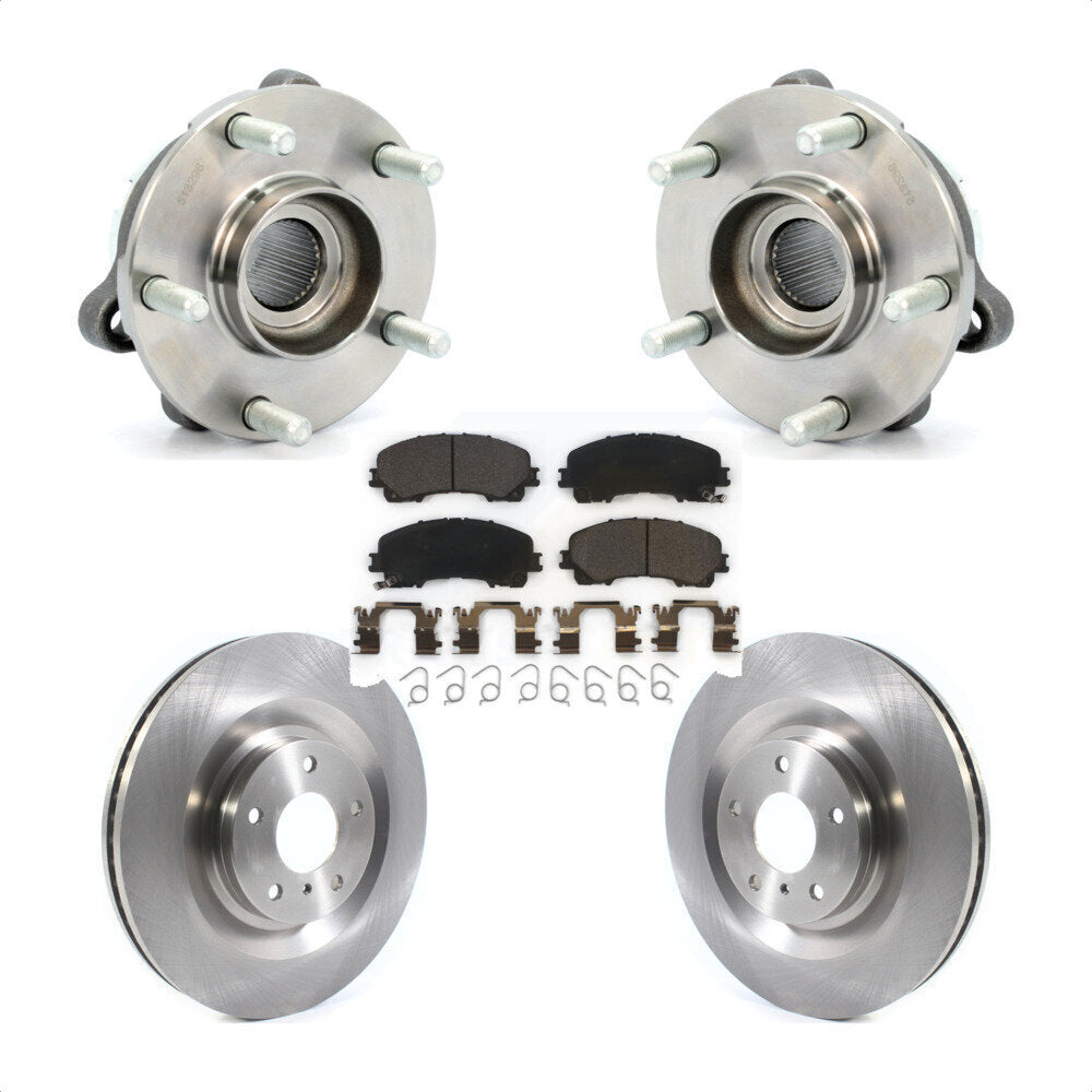 Hub Bearing Assembly Disc Brake Rotor Pads Front Kit For 2019-2021 INFINITI QX50