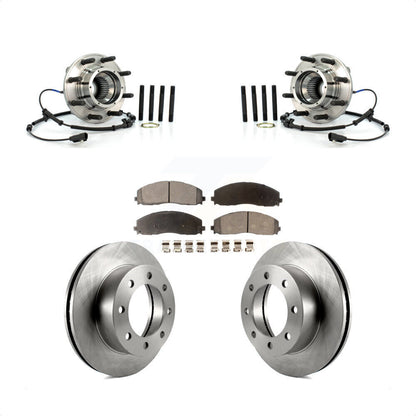 Hub Bearing Disc Brake Rotor & Pads Front Kit For 2013 Ford F-250 Super Duty 4WD
