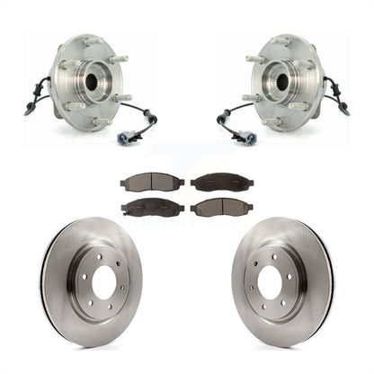 Hub Bearing Assembly Brake Rotor Pads Front Kit For 2007 Nissan TITAN From 04 07