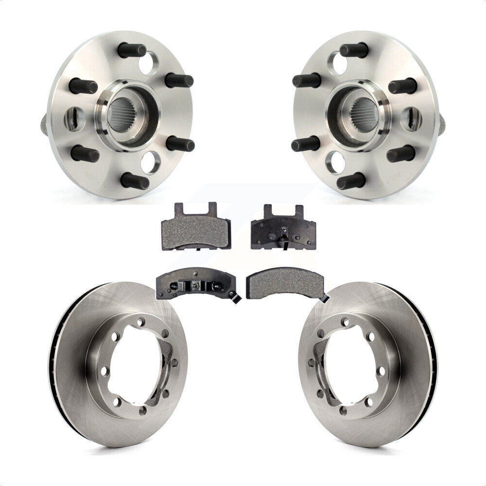 Hub Bearing Brake Rotor Pad Front Kit For Chevrolet K1500 Suburban DIESEL engine