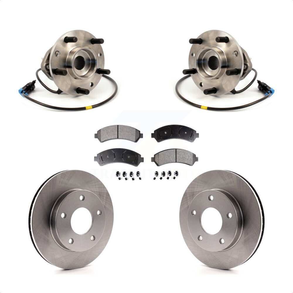 Hub Bearing Brake Rotor Pads Front Kit For 1997 Chevrolet Blazer Integral Sensor