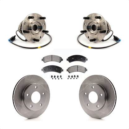 Hub Bearing Brake Rotor Pads Front Kit For 1997 Chevrolet Blazer Integral Sensor