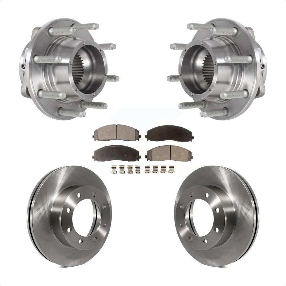 Hub Bearing Disc Brake Rotor & Pad Front Kit For Ford F-350 Super Duty F-250 4WD