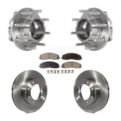 Hub Bearing Disc Brake Rotor & Pad Front Kit For Ford F-350 Super Duty F-250 4WD