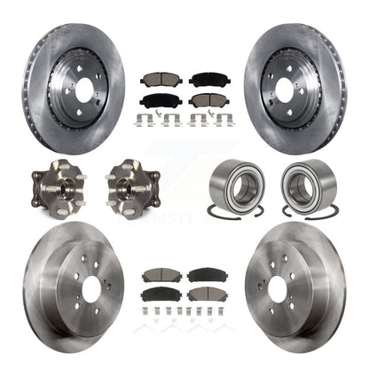 Hub Bearing Disc Brake Rotor And Pad Front Rear Kit (10Pc) For Toyota Highlander
