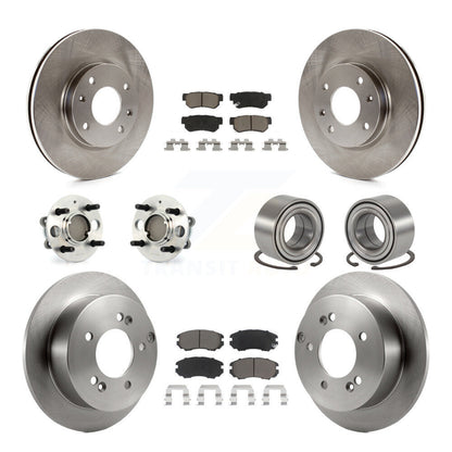Hub Bearing Brake Rotor Pad Front Rear Kit (10Pc) For 05 Kia Magentis From 10