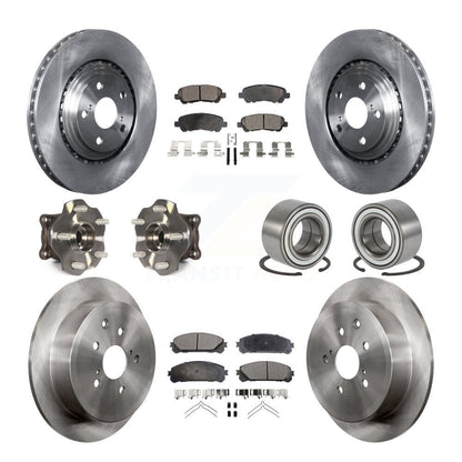 Hub Bearing Disc Brake Rotor And Pad Front Rear Kit (10Pc) For Toyota Highlander