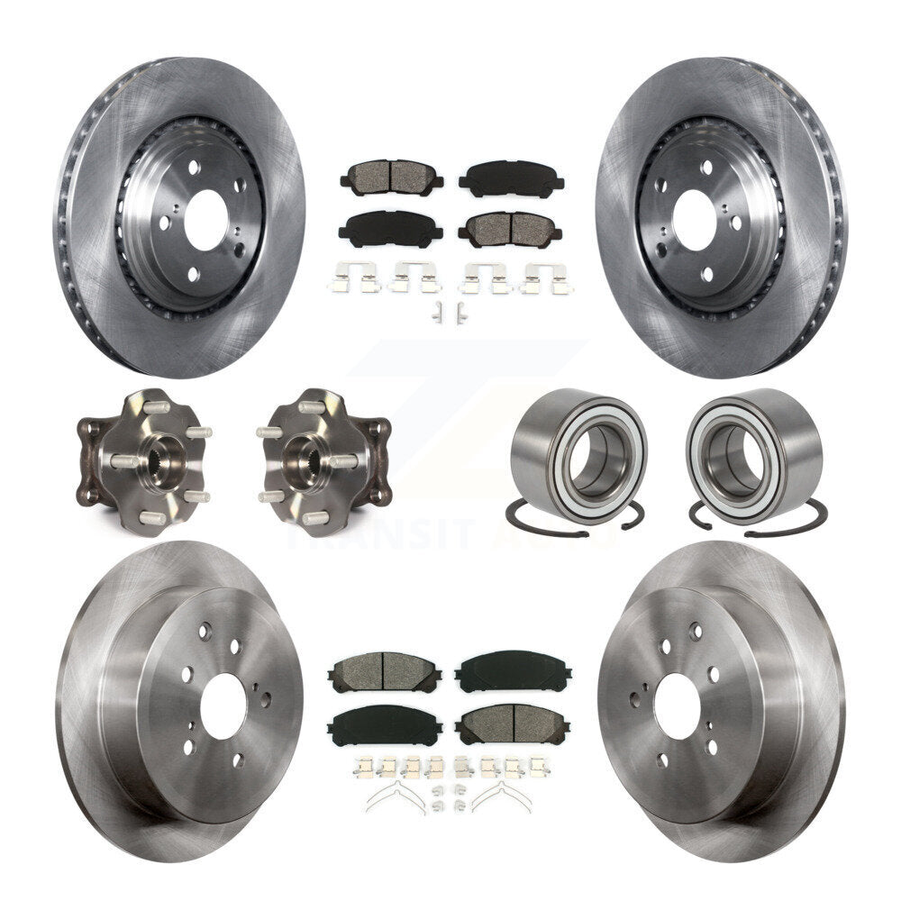 Hub Bearing Disc Brake Rotor And Pad Front Rear Kit (10Pc) For Toyota Highlander