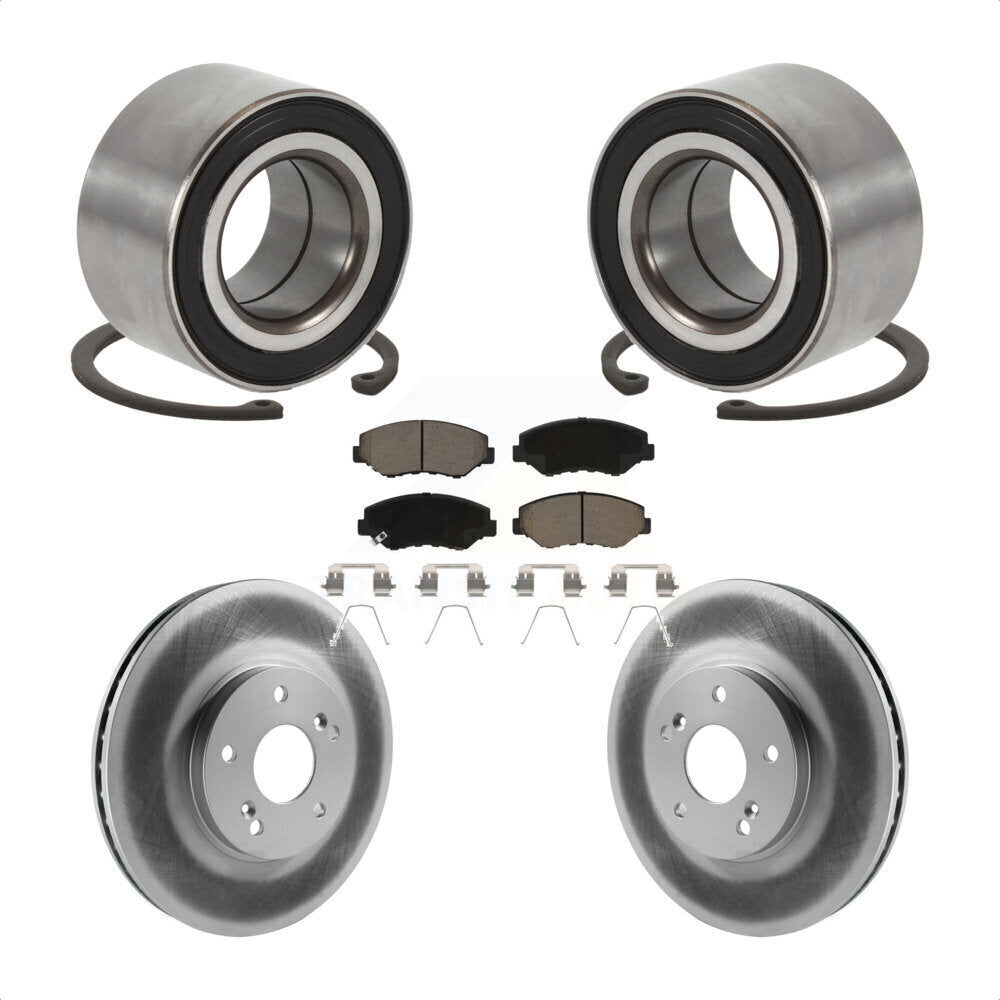 Wheel Bearing Coated Brake Rotor Pad Front Kit For Honda Accord Hybrid with 3.0L