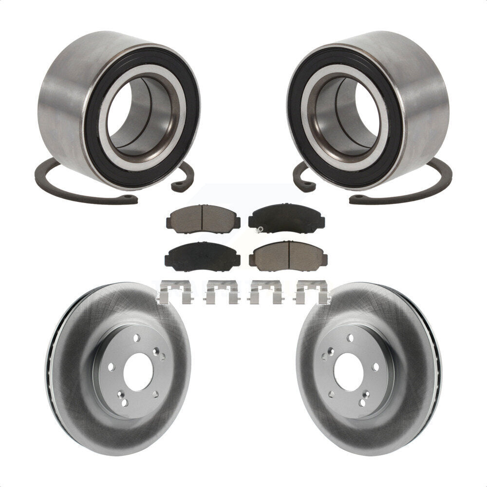 Wheel Bearing Coated Disc Brake Rotor And Ceramic Pad Front Kit For Honda Accord