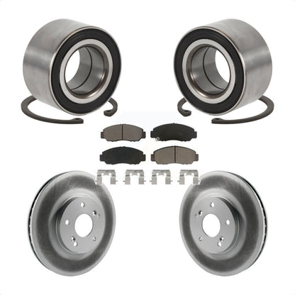 Wheel Bearing Coated Disc Brake Rotor And Ceramic Pad Front Kit For Honda Accord