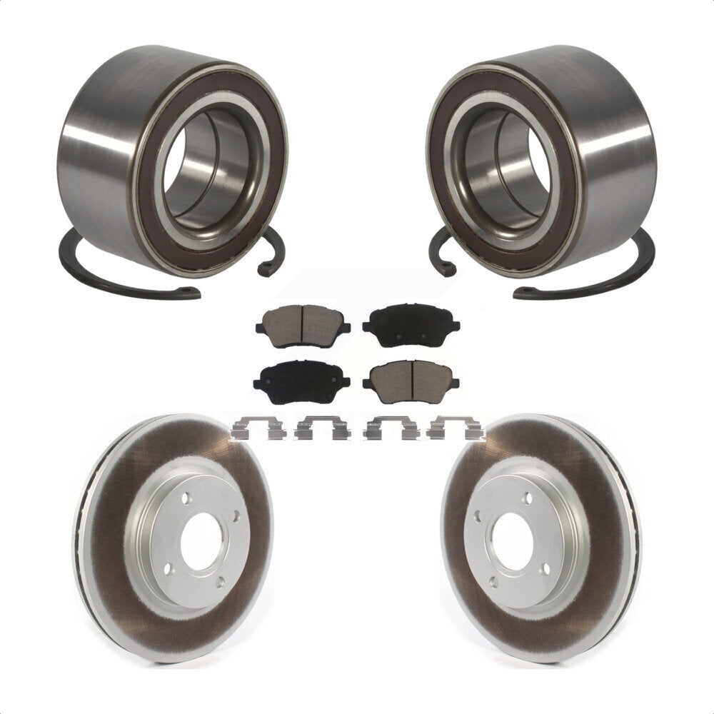 Wheel Bearing Coated Disc Brake Rotor Pad Front Kit For 2014-2019 Ford Fiesta ST