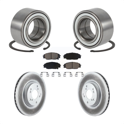Wheel Bearing Coated Brake Rotor & Pads Front Kit For 2002-2006 Acura RSX Type-S