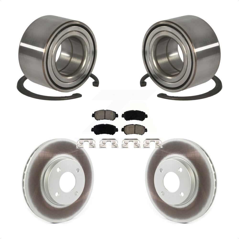 Wheel Bearing Coated Disc Brake Rotors And Pads Front Kit For Nissan Kicks Versa