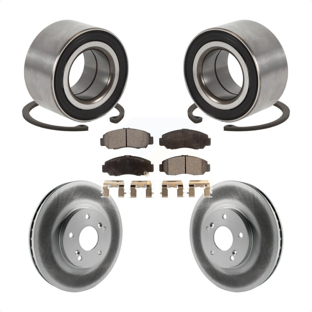 Wheel Bearing Coated Disc Brake Rotors And Pads Front Kit For Honda Accord