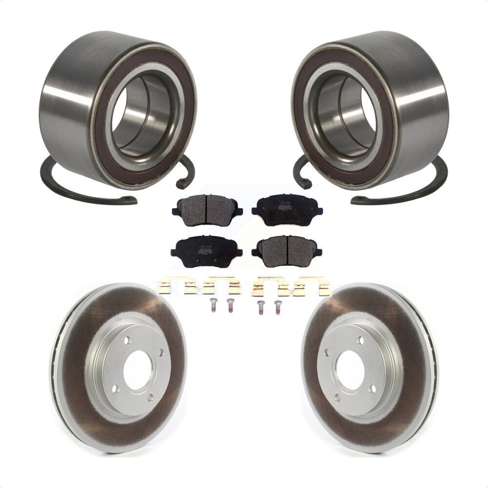 Wheel Bearing Coated Disc Brake Rotor Pad Front Kit For 2014-2019 Ford Fiesta ST