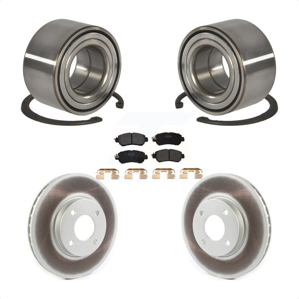 Wheel Bearing Coated Disc Brake Rotors And Pads Front Kit For Nissan Kicks Versa