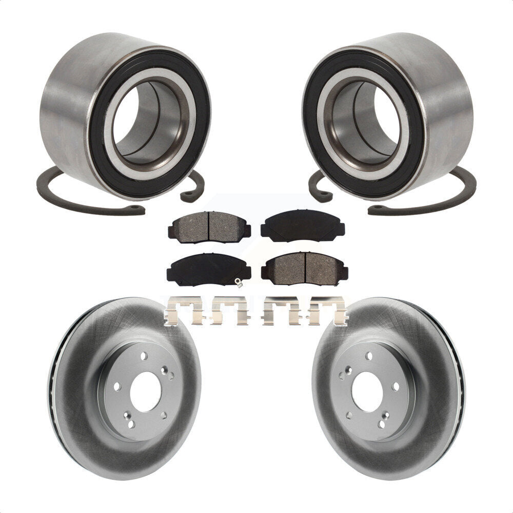 Wheel Bearing Coated Disc Brake Rotors And Pads Front Kit For Honda Accord