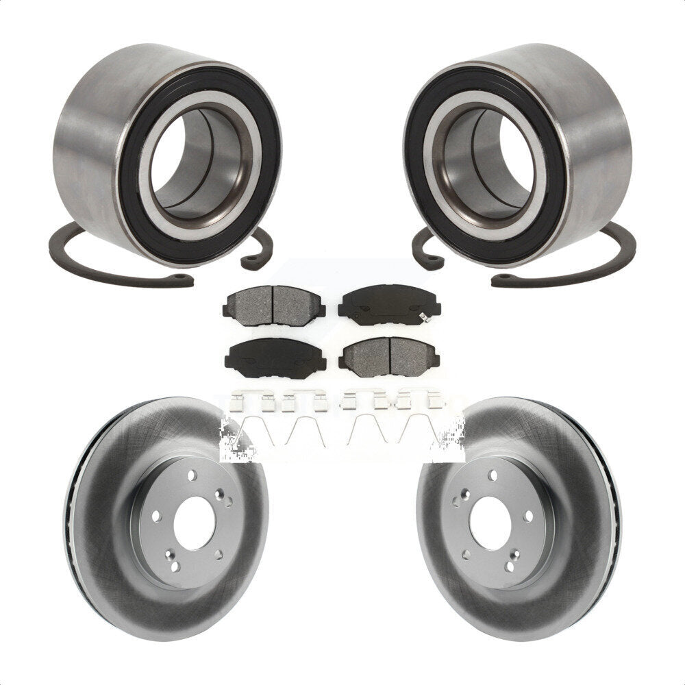 Wheel Bearing Coated Brake Rotor Pad Front Kit For Honda Accord Hybrid with 3.0L