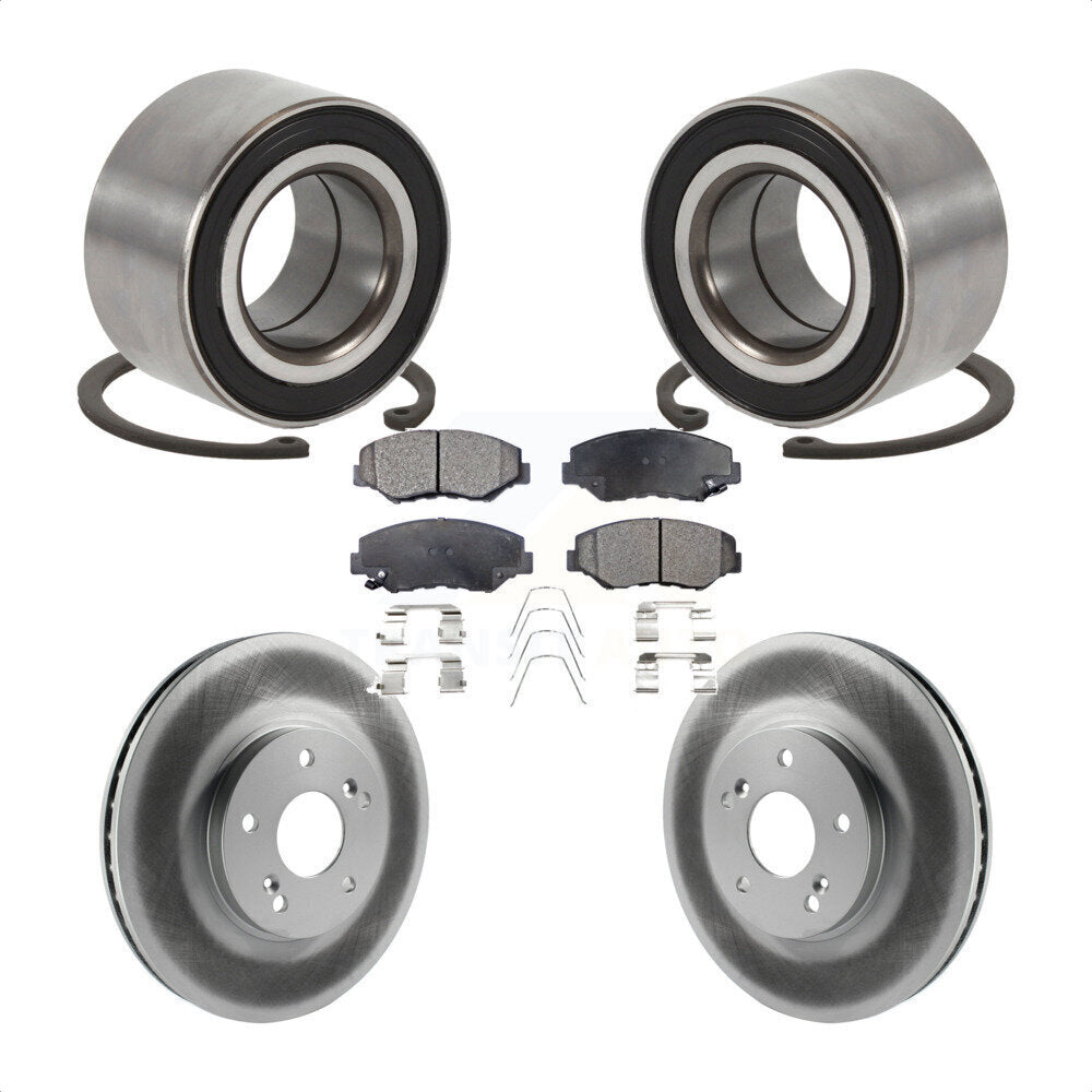 Wheel Bearing Coated Brake Rotor Pad Front Kit For Honda Accord Hybrid with 3.0L