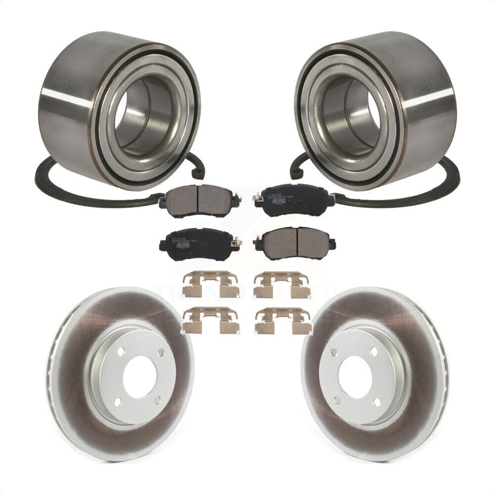 Wheel Bearing Coated Disc Brake Rotors And Pads Front Kit For Nissan Kicks Versa