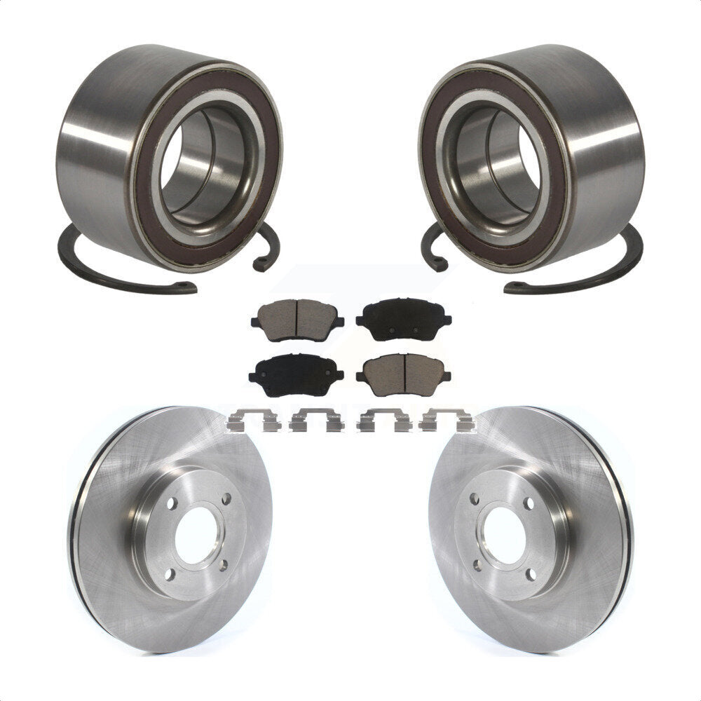 Wheel Bearing Disc Brake Rotors And Pads Front Kit For 2014-2019 Ford Fiesta ST