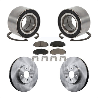 Wheel Bearing Disc Brake Rotors And Ceramic Pads Front Kit For Honda Accord