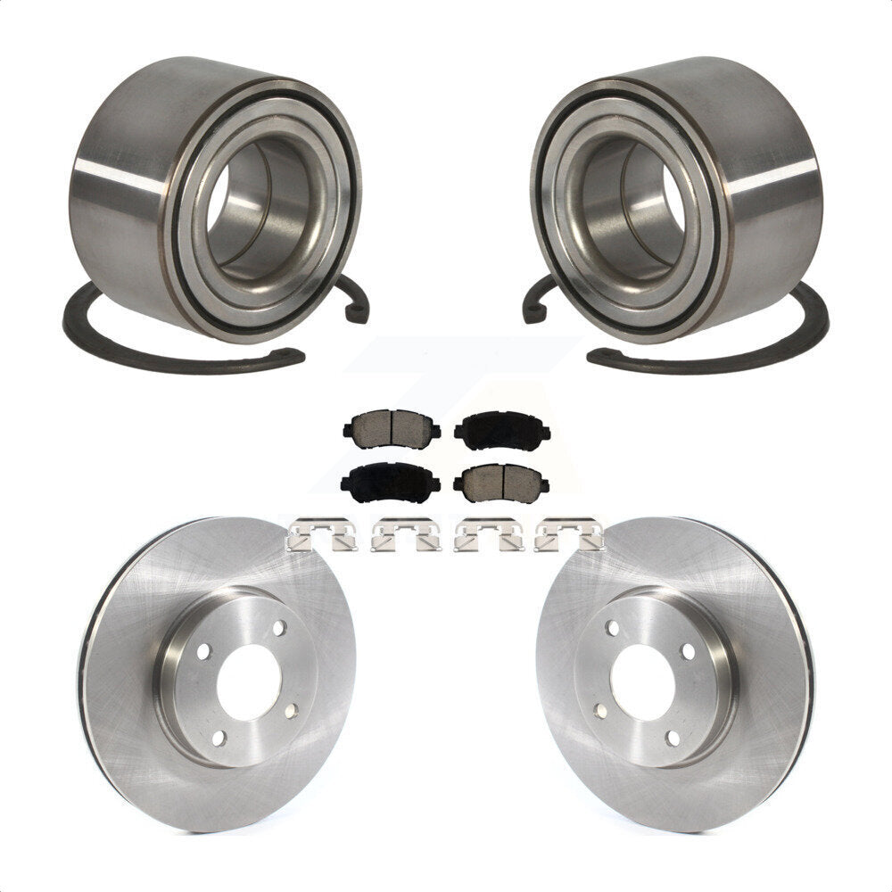 Wheel Bearing Disc Brake Rotor And Ceramic Pads Front Kit For Nissan Kicks Versa
