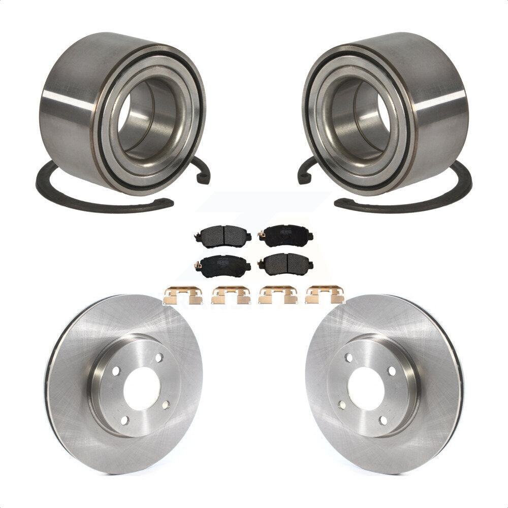 Wheel Bearing Disc Brake Rotors And Pads Front Kit For Nissan Kicks Versa
