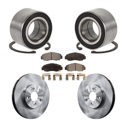 Wheel Bearing Disc Brake Rotor And Semi-Metallic Pads Front Kit For Honda Accord