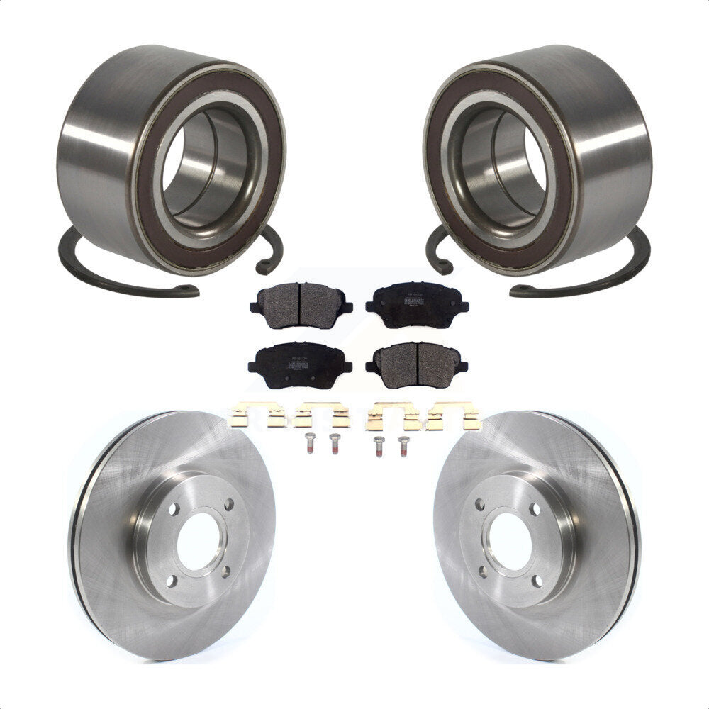 Wheel Bearing Disc Brake Rotors And Pads Front Kit For 2014-2019 Ford Fiesta ST