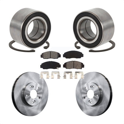 Wheel Bearing Disc Brake Rotor And Semi-Metallic Pads Front Kit For Honda Accord