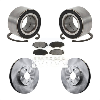 Wheel Bearing Brake Rotor & Pad Front Kit For 2005 Honda Accord Hybrid with 3.0L
