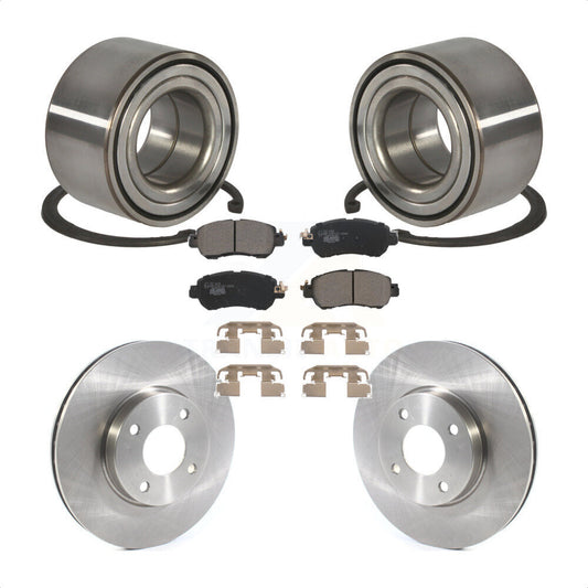 Wheel Bearing Disc Brake Rotor And Ceramic Pads Front Kit For Nissan Kicks Versa