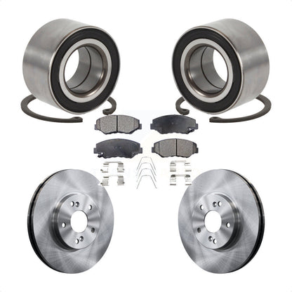 Wheel Bearing Brake Rotor & Pad Front Kit For 2005 Honda Accord Hybrid with 3.0L