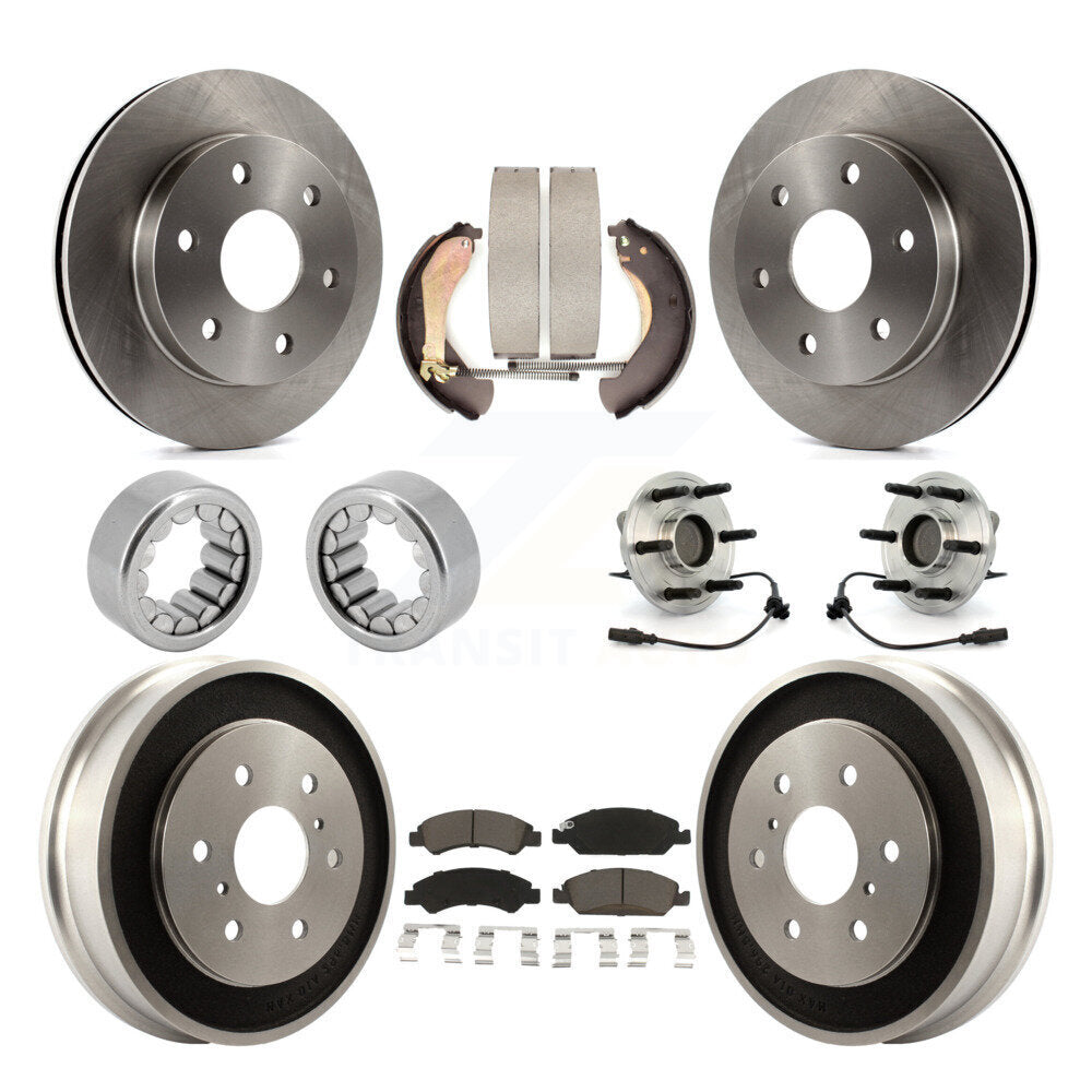 Hub Bearing Disc Brake Rotor Pads Shoe Front Rear Kit (10Pc) For GMC Sierra 1500