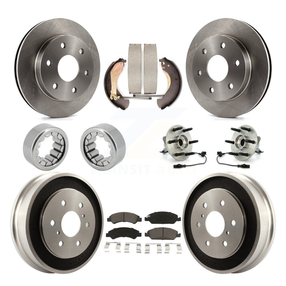 Hub Bearing Disc Brake Rotor Pads Shoe Front Rear Kit (10Pc) For GMC Sierra 1500