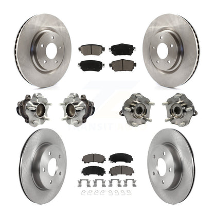 Hub Bearings Disc Brake Rotors And Pads Front Rear Kit (10Pc) For Nissan Rogue