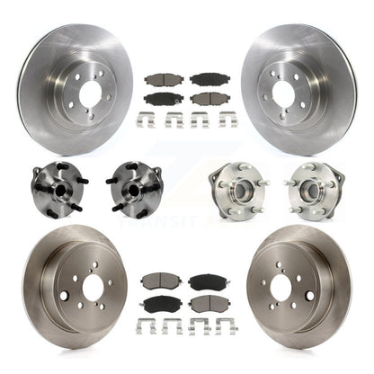 Hub Bearings Disc Brake Rotors And Pads Front Rear Kit (10Pc) For Subaru Impreza