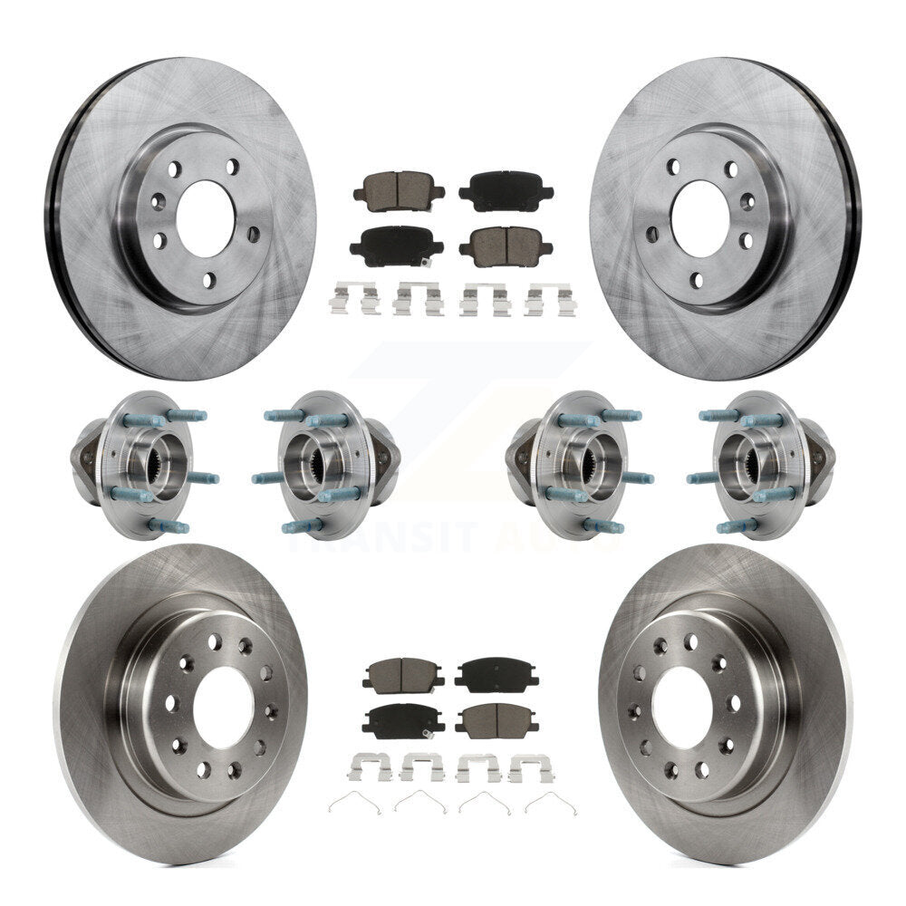 Hub Bearing Disc Brake Rotor Pad Front Rear Kit (10Pc) For Chevrolet Equinox GMC