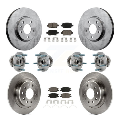 Hub Bearing Disc Brake Rotor Pad Front Rear Kit (10Pc) For Chevrolet Equinox GMC